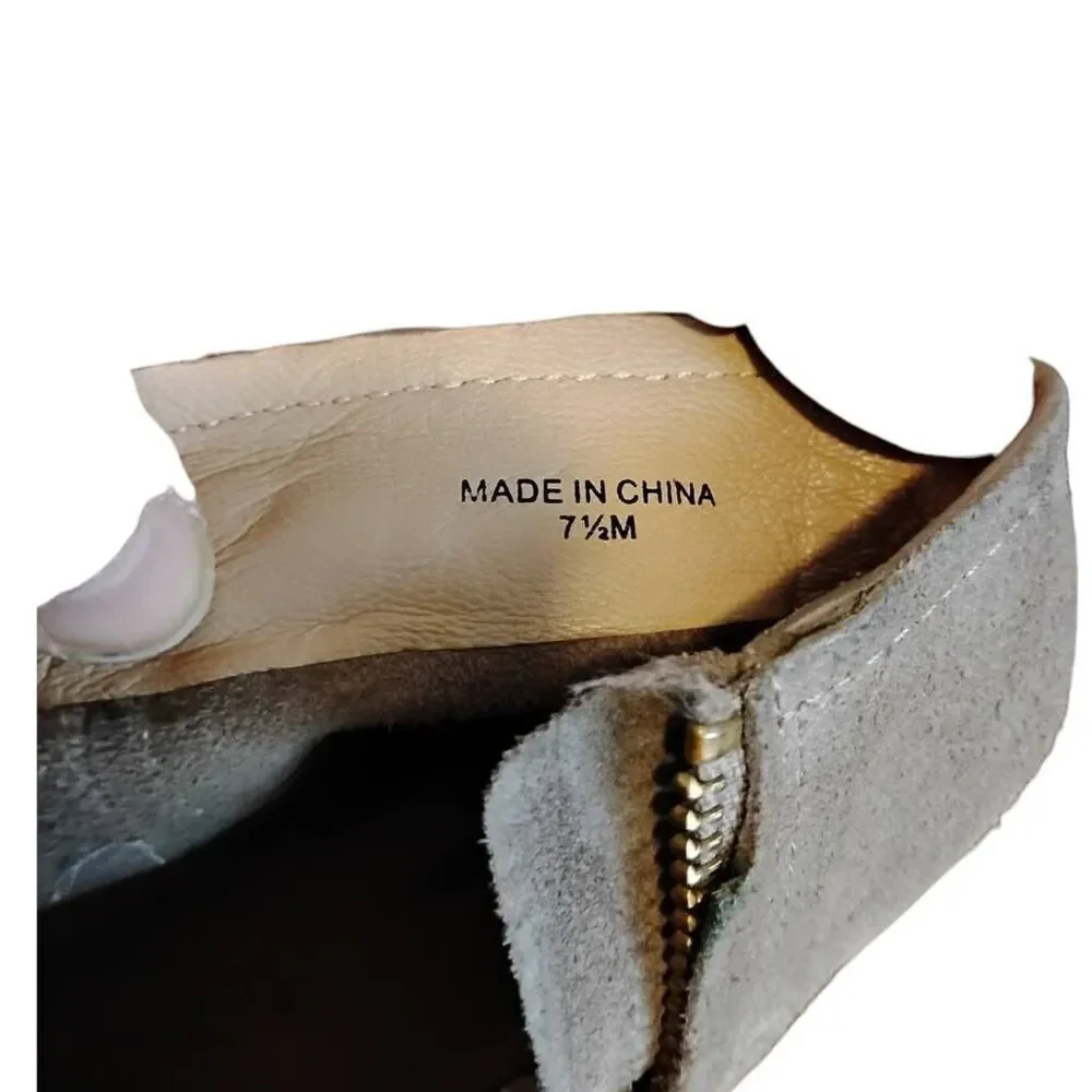 Kate Spade Bellamy Tan Suede Ankle Boots Size 7.5